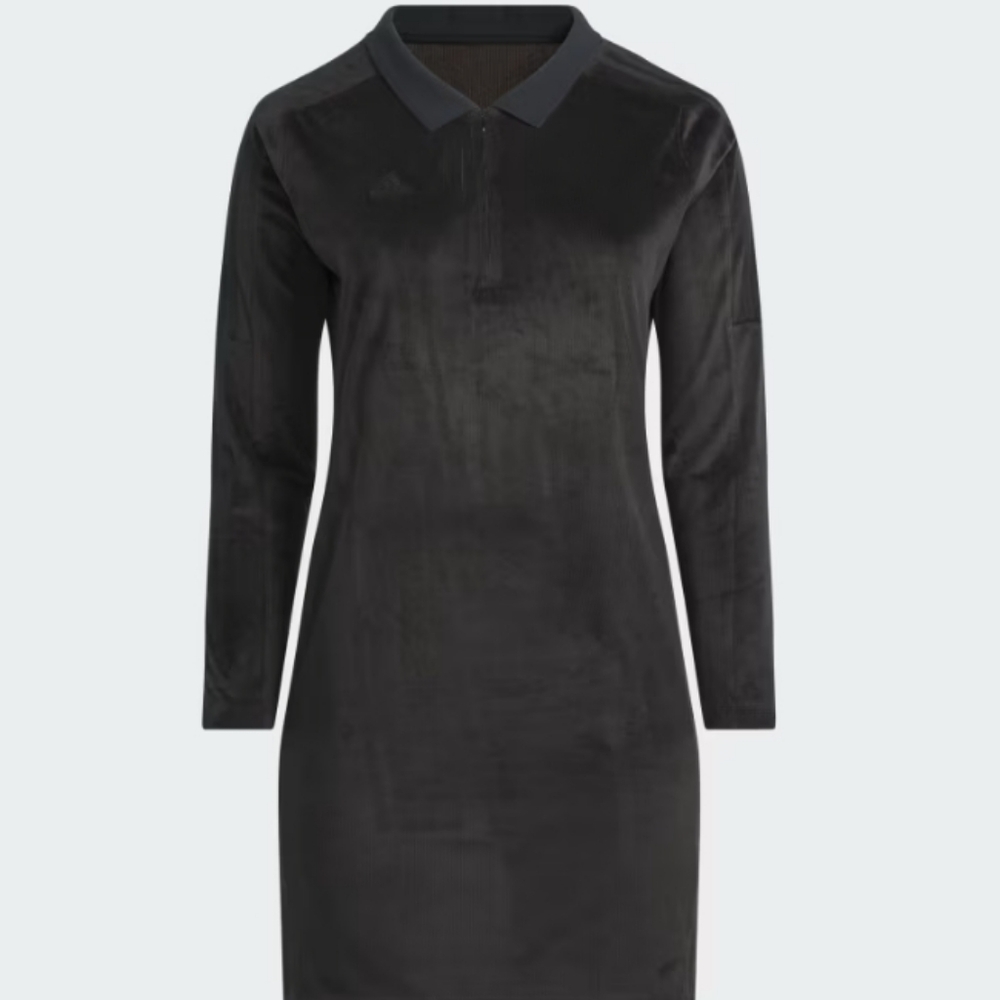 ADIDAS ORIGINALS, Tiro 3-Stripes,Velour, Polo Collar, Long Sleeve Dress Sz.4X - Picture 6 of 10